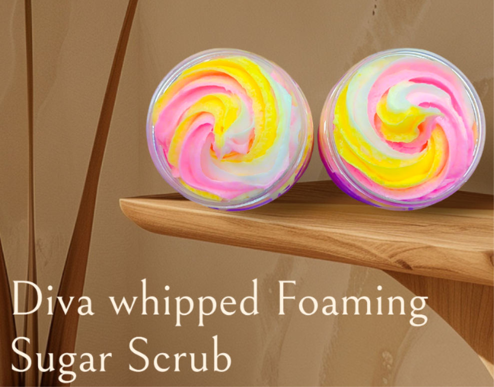 DIVA WHIPPED FOAMING SUGAR BODY SCRUB ✨️